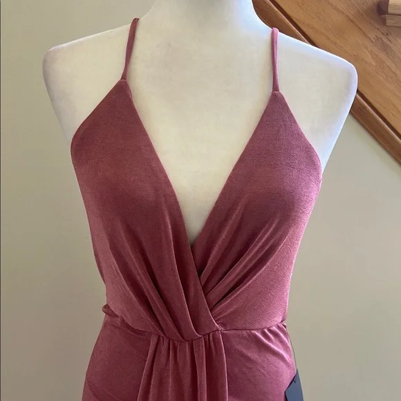 Lulus Elegant Mauve Spaghetti Strap Dress Size Medium New With Tags - Picture 2 of 11
